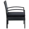 vidaXL Patio Chair Patio Dining Chair for Deck Garden with Cushion Poly Rattan - Black - 4 of 4