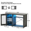 Aheaplus 55-75 Gallon Rectangle Aquarium Stand with Power Outlets & LED Light,Fish tank stand - 4 of 4