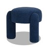 Kumasinova 20.5" Round Ottoman Stool,Soft Boucle Upholstered Footrest Ottoman for Living Room,Cozy 3-Legged Stool with High Density Foam Filling - 2 of 4