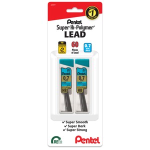 Pentel 2ct 0.7MM Mechanical Pencil Lead Refill: Black No. 2 Writing Instrument Refills for Mechanical Pencils - 1 of 4