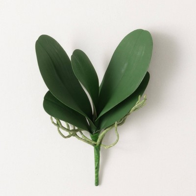 Sullivans Artificial 12" Orchid Foliage Stem, Green