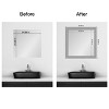 Amanti Art Mirror Makeover Bathroom Mirror Frame Border Kit  - Fully Assembled Peel and Stick Frame - Mirror NOT Included - Brushed Metallic Trim - 4 of 4