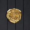 GlasFlength Wall Art Flowers Decorations 3D Flowers Wall Decoration with 2 Piece Rustic Wall Art for Living Room, Gold, 14.2"*2.5"*7.1" - 2 of 4