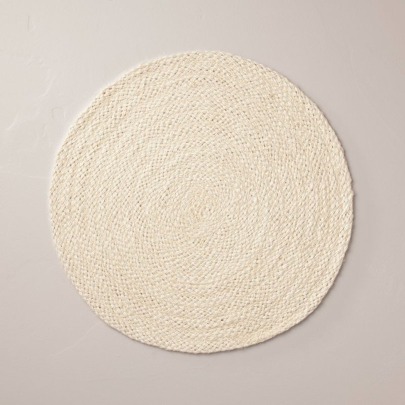 15&#34; Bleached Jute Braided Charger Placemat - Hearth &#38; Hand&#8482; with Magnolia, 1 of 5