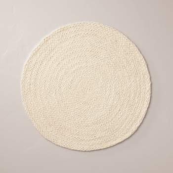 15" Bleached Jute Braided Charger Placemat - Hearth & Hand™ with Magnolia