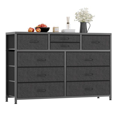 Dresser TV Stand, Wide Entertainment Center with 10 Drawers for 55” TV