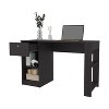 NicBex Computer Desk Reading Table with 1 Drawer&2 Open Shelves,Minimalist Home Office Desk for Study&Office,Home Workstation - 4 of 4