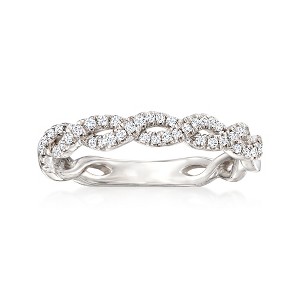 Ross-Simons 0.25 ct. t.w. Diamond Twisted Ring in Sterling Silver Size 9 - 1 of 4