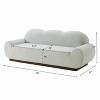 Christopher Knight Home Qevan 88" Modern 3-Seater Chenille Upholstered Round Arm Sofa with Curved Cloud Design - 3 of 4