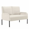 Metal Frame Loveseat Couch,Designed with Simple Lines LoveseatIt,Fits well in Apartments or Rooms with Limited Space,Erfect for Small Spaces ,Beige - 2 of 4