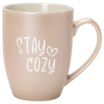 Elanze Designs Stay Cozy Precious Pearl 10 ounce New Bone China Coffee Cup Mug