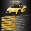 12V Licensed Lamborghini Ride-On Car Sports Car for Kids, Remote Control, LED Headlights, Hydraulic Doors, Seatbelt - 3 of 4