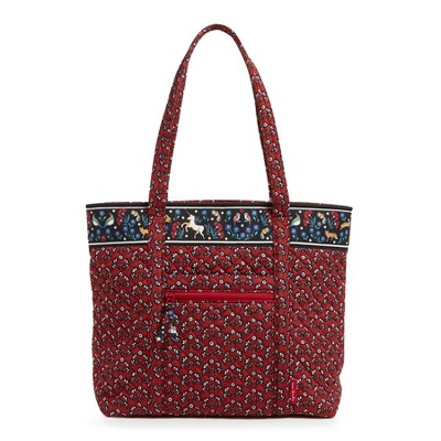 Vera Bradley Women's Cotton Vera Tote Bag Enchanting Flowers : Target