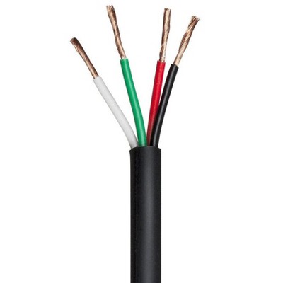 Monoprice Speaker Wire, CMP Rated, 4-Conductor, 18AWG, 500ft, Black