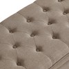 Sapphtopaz Storage Bench Upholstered Tufted Button Ottoman Bench with Spindle Wooden Legs Ottoman with Storage for Bedroom and Entryway - 4 of 4