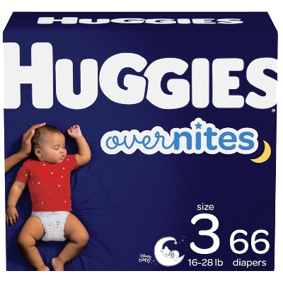 Huggies Overnites Nighttime Diapers Super Pack - Size 3 (66ct)