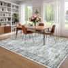 Area Rug 5x7 Vintage Floral Living Room Rug Non Slip, Soft Non Shedding Carpet - 4 of 4