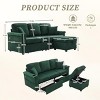 L-Shaped Sofa Couch Modern Convertible with Storage Ottoman USB Ports Cup Holders for Living Room 76.38in - 3irtyhousy - 4 of 4