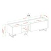 NicBex TV Stand for 65 Inch TV with 2 Storage Cubbies,TV Entertanment Center with Open Shelves,Modern TV Console Table for Living Room - 3 of 4