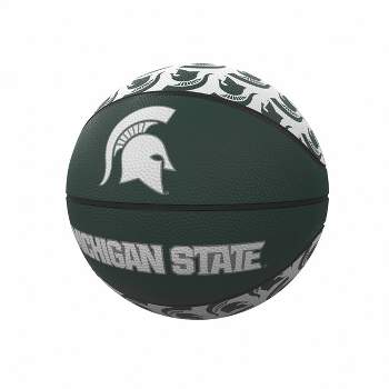 NCAA Michigan State Spartans Repeating Logo Mini-Size Rubber Basketball