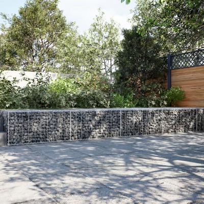 vidaXL Gabion Basket Silver Galvanized Iron Large Heavy Weight Endurance