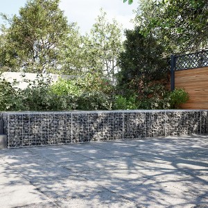 vidaXL Gabion Basket Silver Galvanized Iron Large Heavy Weight Endurance - 1 of 4
