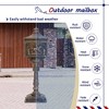Cast Aluminum Mailbox with Post, Heavy Duty Rust Proof Mailbox with Lock Design, Key, Address Panel and Expansion Bolts for Outside House - 4 of 4