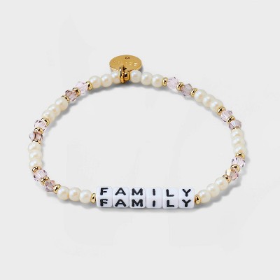 Little Words Project Family Beaded Bracelet - White S/M