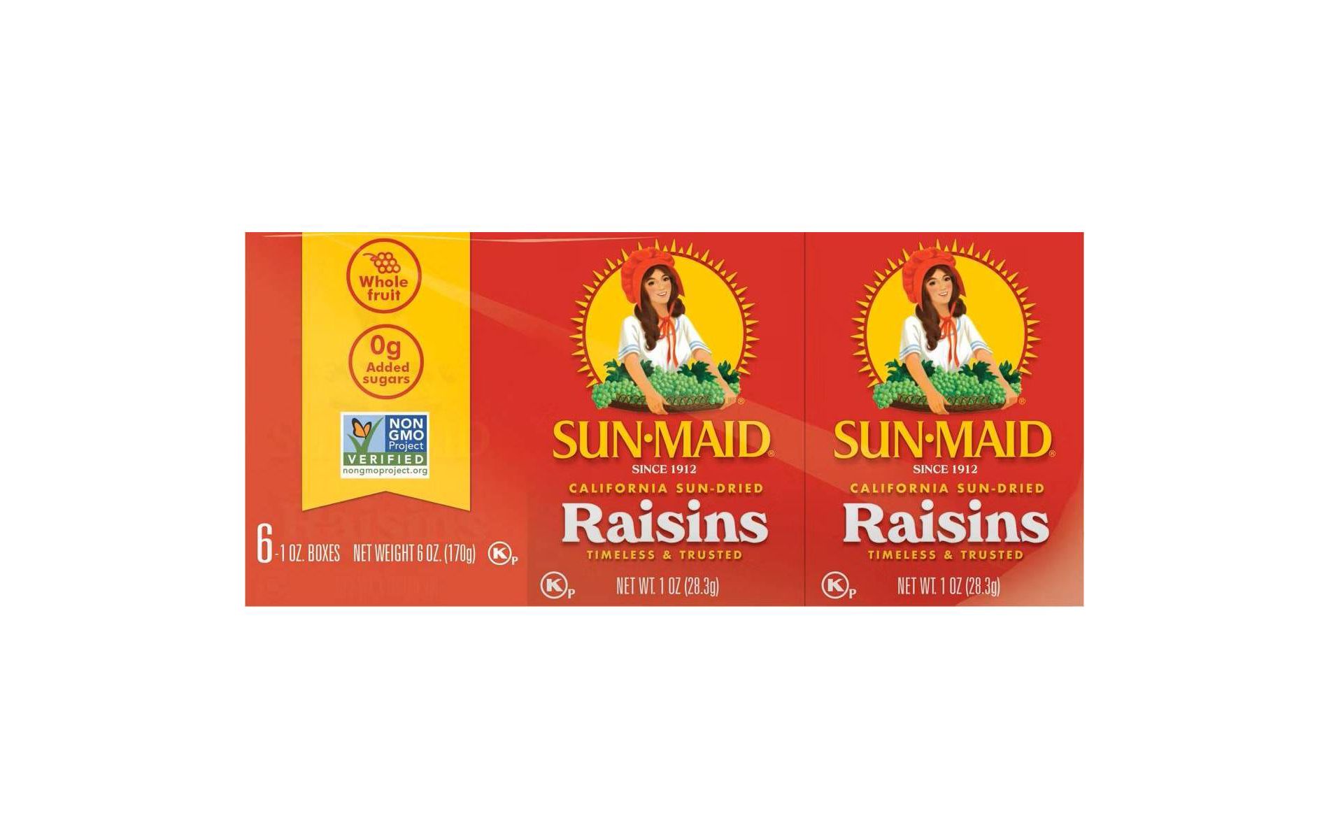Sun-Maid California Sun Dried Raisins Multipack - 6oz/6ct