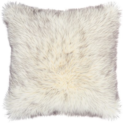 long faux fur pillow