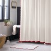 72"x72" Scalloped Christmas Shower Curtain Cream/Red - Threshold™ - 2 of 4