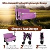 SKRAN 3-in-1 Convertible Folding Wagon Cart with Bench Seat & Storage,180L Capacity and 500lbs Load Capacity for Camping,Beach - 4 of 4