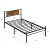 QingMoon Metal Platform Bed Frame, Sturdy Steel Slat Support, with Headboard and and Footboard, Non-Slip and Noiseless, No Box Spring Needed - 3 of 4