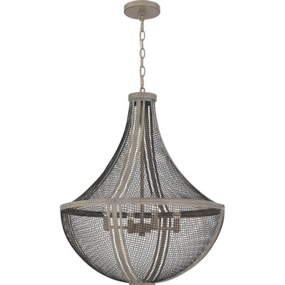 Quoizel Lighting Hallie 4 - Light Pendant in  Distressed Grey Wood