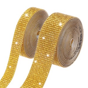 Unique Bargains Rhinestone Self-Adhesive DIY Crafts Crystal Ribbon 1 Pc - 1 of 4