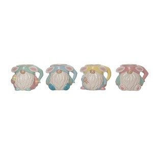 Transpac Ceramic Easter Gnome 20oz Mug Set of 4 Easter Home Decorations - 1 of 1