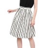 INSPIRE CHIC Women's Stripes Button Front Elastic Back A-Line Midi Skirt - 2 of 4