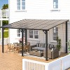 CLIHOME 14 ft. x 10 ft. Aluminum Patio Cover Outdoor Pergola with Retractable Canopy and UV-Blocking Panels - 4 of 4