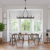 LNC Dolohovstrout 10-Light 50" Modern  Oval Wagon Wheel Oversizded Chandelier,Black - 2 of 4