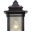 Franklin Iron Works Hickory Point Rustic Farmhouse Outdoor Wall Light Fixture Walnut Bronze 12" Frosted Cream Glass for Post Exterior Barn Deck House - 3 of 4