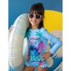 Disney Stitch Toddler Girls Kids Two Piece Long Sleeve Swimsuit Rashguard Swimwear Sets Bathing Suit - 3 of 4