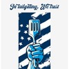 "In Tailgating We Trust" American Flag And Spatula Adult Long Sleeve Tee - 2 of 2