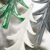 Pearlescent Tree Ornament Multicolor 5.5"H Glass Set of 3 - 2 of 2