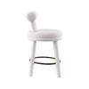 Meridian Furniture,Parlor Cream Boucle Fabric Stool, Set of 2 - 4 of 4