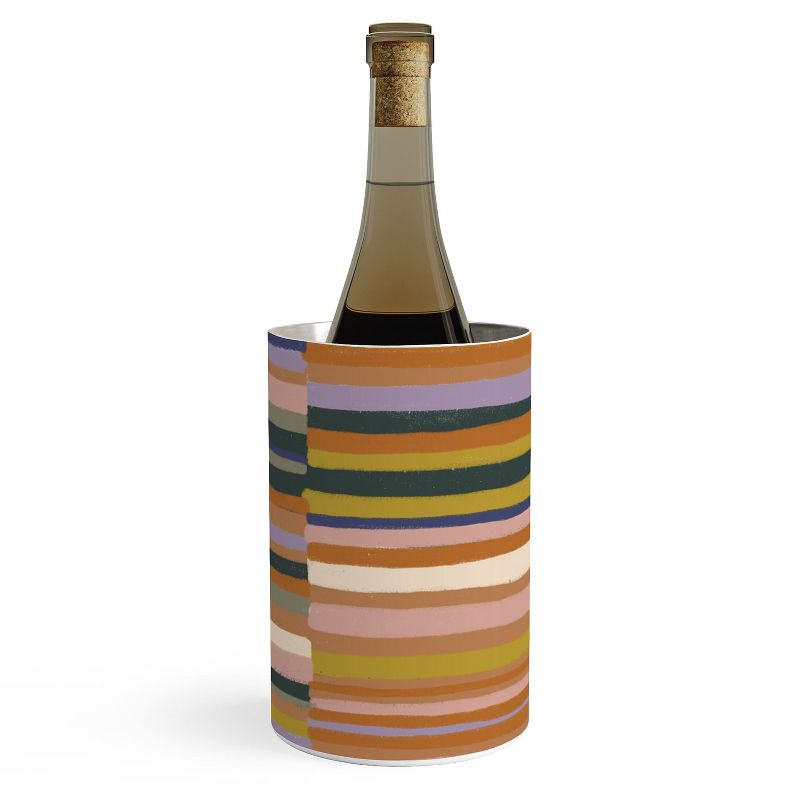 Gigi Rosado Brown striped pattern Wine Chiller - Deny Designs, 1 of 3