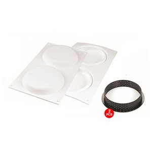 Silikomart KIT TARTE RING 150, Mold and Perforated Ring - 1 of 3