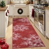 Christmas Rug Washable Rug for Living Room, Snowflake Printed Mats - 2 of 4