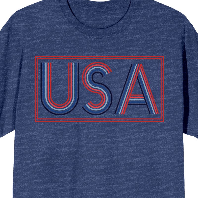 Americana USA Men's Navy Heather T-Shirt, 2 of 4