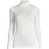 Lands' End Women's Silk Interlock Turtleneck Long Underwear Top - 3 of 4