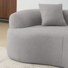 Kumasinova 66.93"Curved Loveseat Sponge Sofa,Boneless Couch with Teddy Velvet Fabric,No-Assembly Compact Sofa for Small Spaces,Apartments - 4 of 4